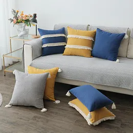 Fodera per cuscino Cotone Lino Nappa Federa Decorativa Alla moda Tiro per divano letto Casa 30x50 45x45cm