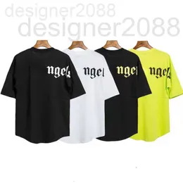 Herr t-shirts designer pa 22 lm herr t shirt ￤ngel 3d brev tryckning shortsleeved tshirt amerikansk hiphop tr￶ja bomull l￶s ￶verdimensionerade m￤n kvinnor runda 32l7