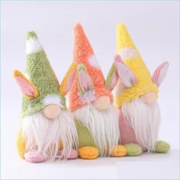 Andra festliga festförsörjningar Easter Bunny Gnome Irish Faceless Dwarf Doll Plush Rabbit Holiday Party Table Decoration Drop Deliver DHLXB