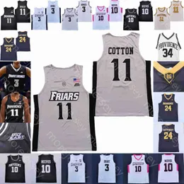 Providence Friars Basketball Jersey NCAA Nate Watson A.J. Ривз Бритен Гусин Алин Брид Аль -Дарем Ноа Хорхлер Отис Торп