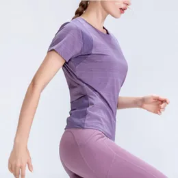 Aktif Gömlek Egzersiz Meyh Panel Hızlı Kuru Kısa Kol Yoga Üstleri Spor Salonu Gömlek Kadın Spor Kıyafetleri Spor Giyim Fitness Üst Giyim