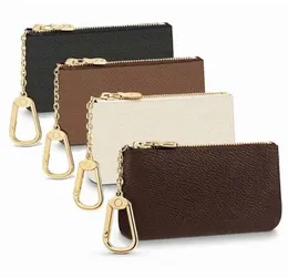 Anahtar torba M62650 Pochette CLES Tasarımcı Çanta Moda Kadınlar Erkek Ring Kredi Kartı Tutucu Para Çantası Lüks Mini Cüzdan Torbası Charm Brown Canvas