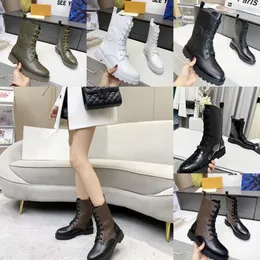 New Martin Boots Luxury Luxury Boots Short Autumn and Winter Lightweight Big High High High High Fashion Canvas Lace Factory Round 35-42
