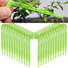 Watering Equipments MUCIAKIE 50PCS Green Bend Arrow Dripper Micro Drip Irrigation Kit Saving Emitters For 3/5mm Hose Garden Bonsai