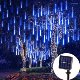 Strings Outdoor Solar Lights 30cm LED Meteor Shower Rain Street Garland Rok Świąteczny Dekoracja dla domu 2022