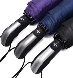 Windproof drei faltbare volle automatische Regenschirm Regen Frauen Auto Big Wind Resistant Dirsch M￤nner 10k Parasol1568649