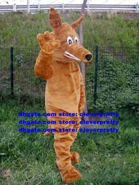 ブラウンオーストラリアハウンドドッグマスコットコスチュームハンティング犬コースタージャッカルドーレアダルトキャラクターテンプルフェア漫画衣類ZX1599