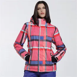 Jaquetas de esqui GSOU Jaqueta de esqui de neve Winter Women Women impermeável à prova d'água casaco respirável Snowboarding