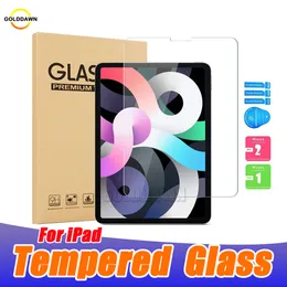 Tela protetor de tela premium vidro temperado claro com pacote de varejo r￭gido para iPad 10 Pro 11 polegadas 12,9 polegadas 2022 ar 4 10,2 polegadas 10 polegadas Mini 2 3 4 5 6 mini6 8,3 polegadas