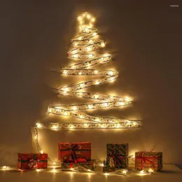 Рождественские украшения ленточная лампа 1 набор Привлекательный светящийся пластиковый многовечный световой режим световой декор для торговых центров