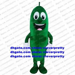 Cetriolo verde Costume Della Mascotte Cusumber Asciugamano Zucca Luffa Luffa Melone Carattere Addio Banchetto Indossava Bella zx2543