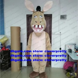 Brauner Esel von Shrek Maskottchen Kostüm Erwachsener Cartoon Charakter Outfit Anzug Werbeartikel Kunden Dankes treffen ZX2030