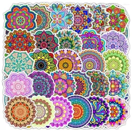 Geschenkpapier, 50 Stück, ästhetische Mandala-Aufkleber für Laptop, Notebooks, Telefon, Schreibwaren, DIY, Vintage-Aufkleber, Bastelbedarf, Scrapbooking-Material