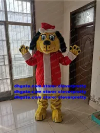 Peluche Furry Christmas Dog Costume mascotte Personaggio dei cartoni animati per adulti Outfit Suit Puntelli per Performance Commercial Street zx2941