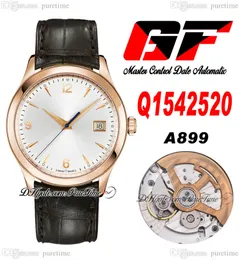 GF Master Kontrol Tarihi A899 Otomatik Erkekler İzle Q1542520 Gül Altın Gümüş Çubuk Kahverengi Deri Kayış Saatleri Süper Edition Saatler Puretime C3