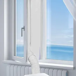 Annan hushållsorganisation Airlock Window Seal för bärbar luftkonditionering 400 cm flexibel tygplatta med med zip och lim snabb 221020