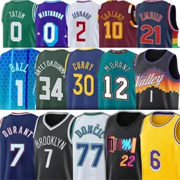 34 Giannis Durant 7 Kevin James Harden Jerseys Jimmy Butler Luka Embiid Darius Garland Ja B