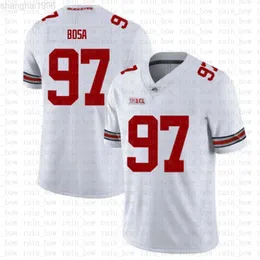 NCAA Ohio State Buckeyes 97 Nick Bosa 7 Dwayne Haskins Jr American Football Jersey Red White Tom Brady Saquon Barkley Drt