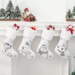 New Decoration UPS Supplies Dress Up Christmas Big Socks Christmas-tree Pendant Children's Gift Candy Bag Scene 417 -tree