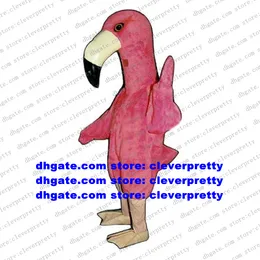 Rosa Flamingo-Vogel-Maskottchen-Kostüm für Erwachsene, Cartoon-Charakter-Outfit, Theateraufführungen, Marketplstar, Marketplgenius zx2635