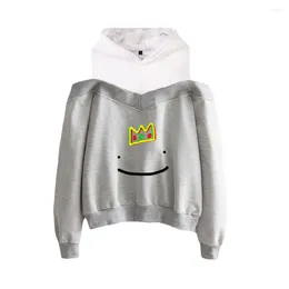 Męskie bluzy z kapturem ranboo samica na ramię bluza damska pullover harajuku streetwear marzeń ubrania modowe