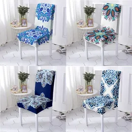 Chair Covers Bohemian Flowers Geometric Stripe Printing Office Kitchen Cover Chairs Dining Room Decor Party Supplies Wholesale Stool