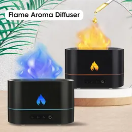 Humidifiers Double Color Flame Diffuser Essential Oils Fragrance Aroma Air Humidifier and Scent Electric Smell for Home Distributor 221109