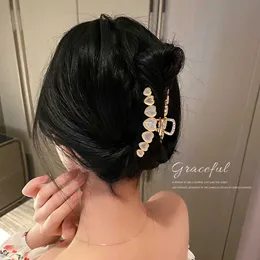 韓国のファッションシンプルなパーソナリティヘアピンダイヤモンドオパールラブヘアネットレッド気質サメクリップアクセサリー女性スタイルT220808
