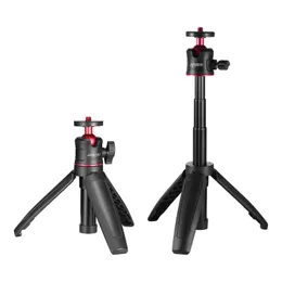 Tripods Mini Uzatılabilir Masaüstü El Selfie Stick Stand Seyahat Vlogging 221114 için Esnek Ballhead ile