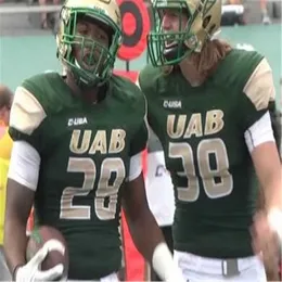 Futbol UAB Jersey Alabama Birmingham Blazers Tyler Johnston III Austin Watkins Dylan Hopkins Spencer Brown NCAA Futbol Dikişli