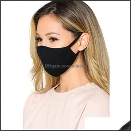 Designer Masks Designer Face Mask Fashion Soft Antidust Cotton Mouth Masks Protective Facemask Man Woman Wearing Black Top Selling 1 Dh25I