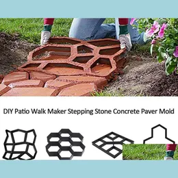 Decorative Flowers Wreaths Diy Garden Pavement Concrete Step Stone Mold Lawn Pathmate Mold1 Drop Delivery Home Festive Party Suppli Dhtwy