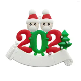 Decorações de Natal 2022 Família Diy Tree Ornamento Ano de Natal Decoração personalizada de resina sobrevivida Pingente para casa