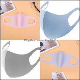 Designer Masks Mouth Ice Mask Anti Dust Face Er Pm2 5 Respirator Dustproof Antibacterial Washable Reusable Silk Cotton Masks Tools I Dhipg
