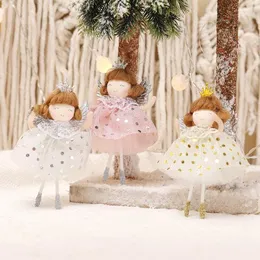 Decorazioni natalizie Angelo peluche bambola ciondolo albero ornamento decorazione per la casa regali di Natale Noel Navidad 2022 ornamenti