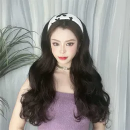 Other Fashion Accessories Women's Hair Wigs Lace Synthetic Women's Natural Big Wave Long Curly Piece U-shaped Half Head Cover Hair Band Wig
