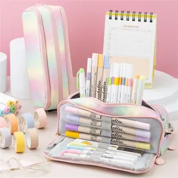 Trousse à Crayons Et Porte-Clés Fleurs - Lot De 2 Trousse + 2 Porte-Clés - Tissu Coton - 20x7x8 Cm - 4