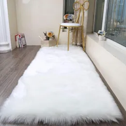 Carpets Faux Fur Area Rug Artificial Sheepskin Mat Fluffy Chair Sofa Cover Carpet For Living Room Bedroom Home Decor 80x180cm