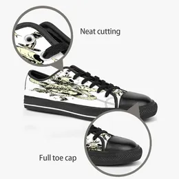 Hot Newdiy Custom Classic Fashion Shoes Canvas Skateboard 캐주얼 수용 트리플 블랙 커스터마이징 UV 인쇄 로우 컷 남성 여성 스포츠 스니커 Ization929