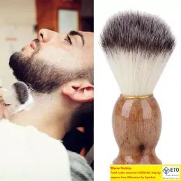Herren Rasierpinsel Barber Salon Männer Gesichtsbart Reinigungsgerät Rasierwerkzeug Rasierpinsel mit Holzgriff für Freund