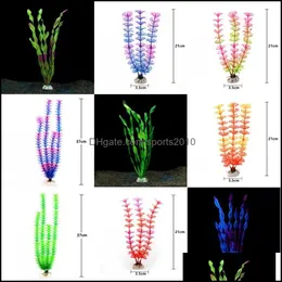 Coral 37 cm Künstliche Unterwasserpflanzen Aquarium Dekoration Grün Lila Wasser Gras Betrachtungsdekorationen 1490 T2 Drop Deli Dhpdw