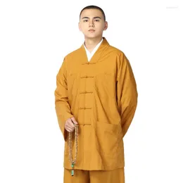 Этническая одежда буддийская монаха костюм костюм мужчина Шаолин Медитация одежда Мала Та525