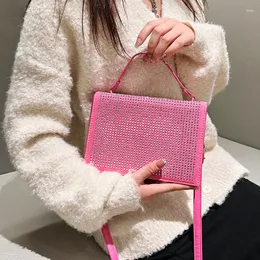 Abendtaschen Est Frauen Mode Diamante Cross Body Einzelne Schulter Leder Top Griff Tasche Frau Totes Messenger Geldbörse Satchel Handtasche