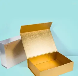 Present Wrap High End Plain Toy Box Thick Paperboard folding styva lådor Magnetiska stängningsförpackningar för underkläderkläder kosmetiska SN