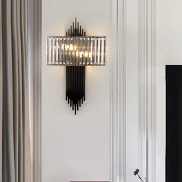 V￤gglampor Modern Gold Metal Clear Glass Lamp E14 LED Living Room Restaurant Light Parlor El Loft SCONCE 110-240V