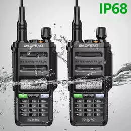 Walkie Talkie 2st Baofeng UV-9R Pro Högeffekt uppgraderad av plus IP68 Vattentät långväga Dual Band Ham Radio 221108