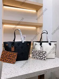 2023 Luxury brand designer women Bags classic Leopard Print handbag with wallet leather shoulder bag clutch evening package crossbody packages