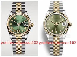 Versione serie classica Orologi da polso alla moda da donna Quadrante verde 31 mm 178274 279139 279171 279174 Movimento automatico 2813 Bracciale in acciaio inossidabile Orologio da donna