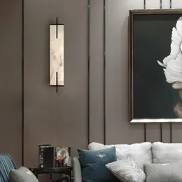 Lampa ścienna Europejska LED loda Kreatywna naturalna marmurowa dekoracyjna domowa salon sypialnia AC220V ciepłe światło