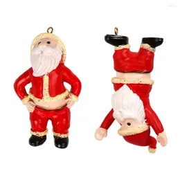 Dekoracje świąteczne zabawne żywice Świętego Mikołaja Wisiorka Naga Busanta Ozdoby Chirstmas Wiszące wisiorki
